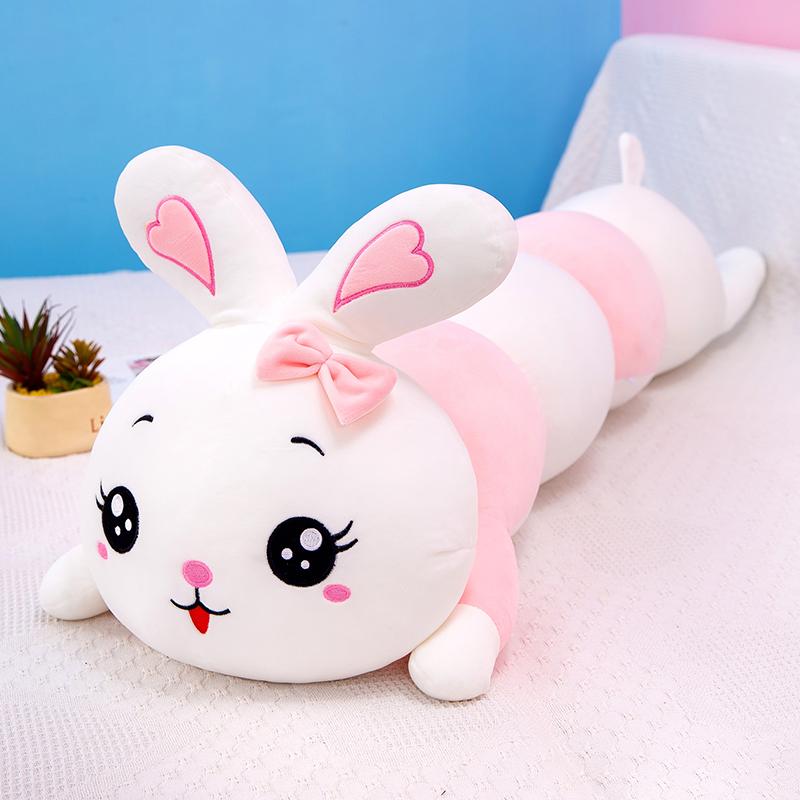 

130cm Cute Soft Caterpillar Rabbit Plush Toys Kids Birthday Christmas Gift Stitch Kawaii Plushies Juguetes Stuffed Animal 70cm