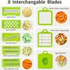 16-in-1 Vegetable Onion Chopper & Food Cutter   Semi-Automatic Chopping for Onions  Carrots  Potatoes  Garlic  Peppers  Kitchen Gadget