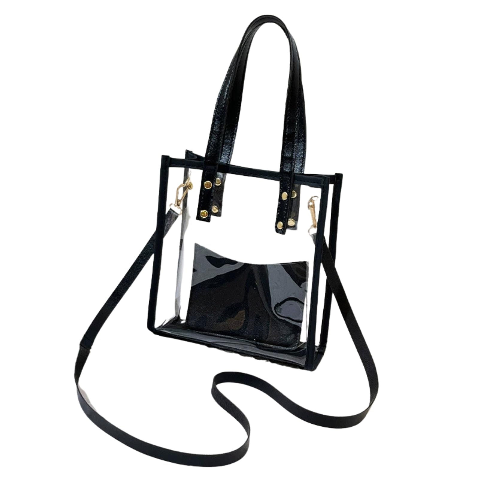 

Nestkanina Transparent 2-Way Clear Bag, Crossbody, Shoulder, and Handbag, Made of PVC, Lightweight, Waterproof, Multi-Purpose, Stain-Resistant,