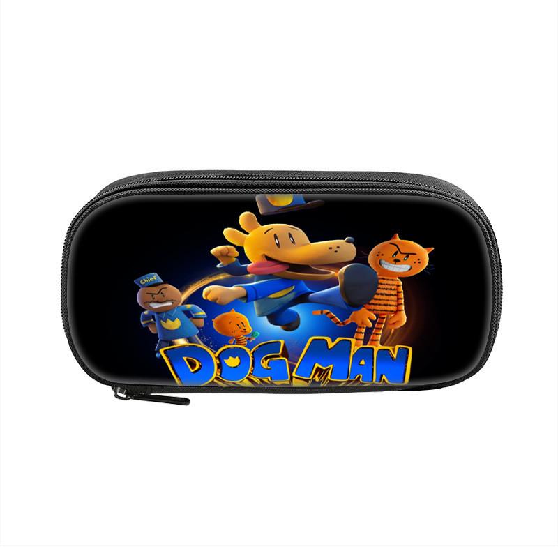 Dogman Detective Pencil Case Large Capacity Nylon Storage For Students