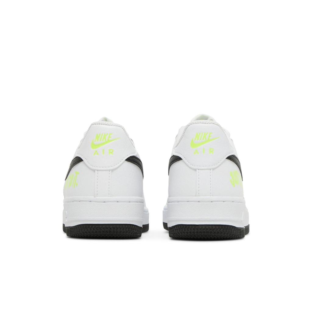 Nike Air Force 1 Low Grade School 'Just Do It - White Volt' (Unisex) White Kids' Skateboarding Shoes DM3271 100