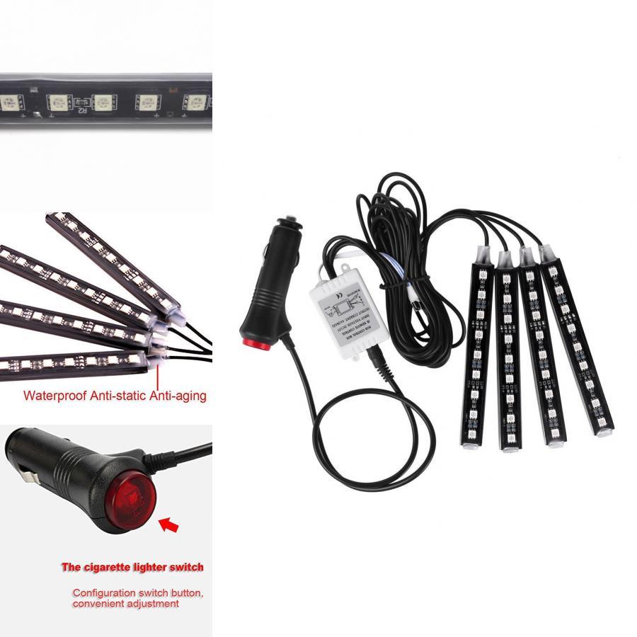 Vibrant Led Car Interior Atmosphere Lights Sound-activated Footwell Decoration