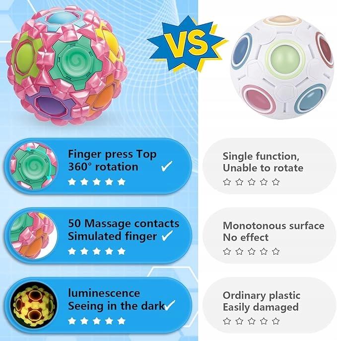 Ball Puzzle Logic Toy Luminescent Anti-stress Massager POP IT