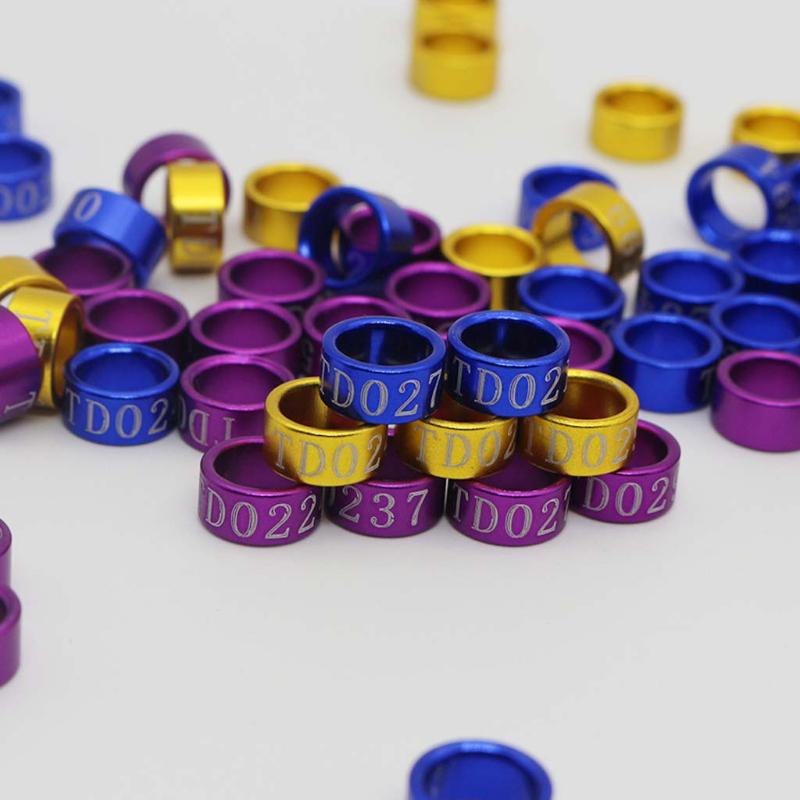 50 Pcs Dove Bands Bird Foot Ring Species Identify Training Rings Pet Bird Label Sign for Pigeon Chicks Small Poultry Supplies