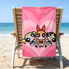 proof beach towel with a The Powerpuff Girls2 pattern - soft,absorbent,quick-drying,machine washable - perfect for swimming,camping,bathing