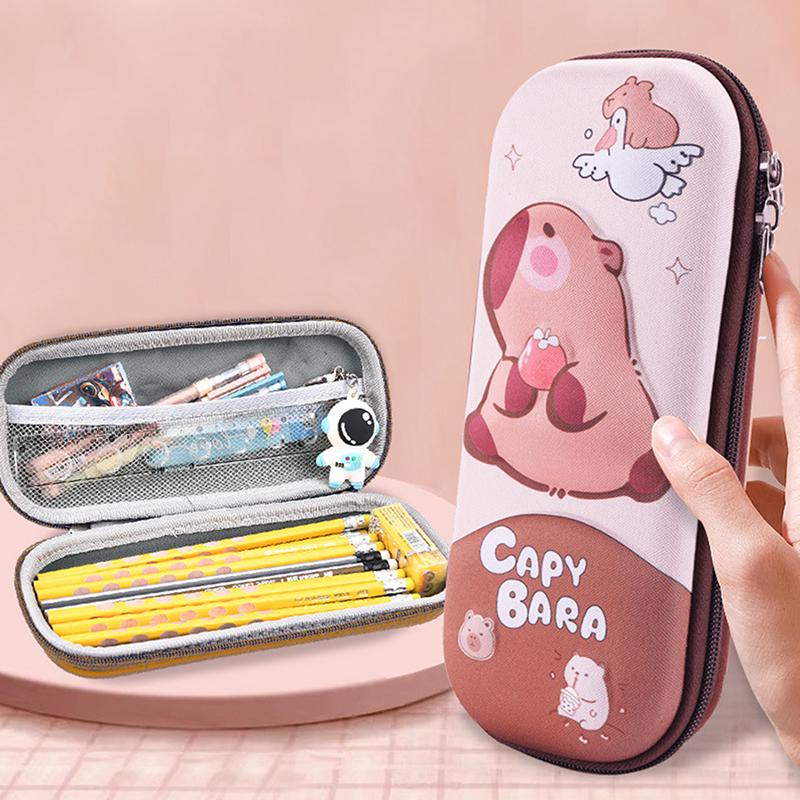 

3D Capybara пенал устойчивый к падениям школьные принадлежности большой емкости многофункциональный пенал канцелярские принадлежности