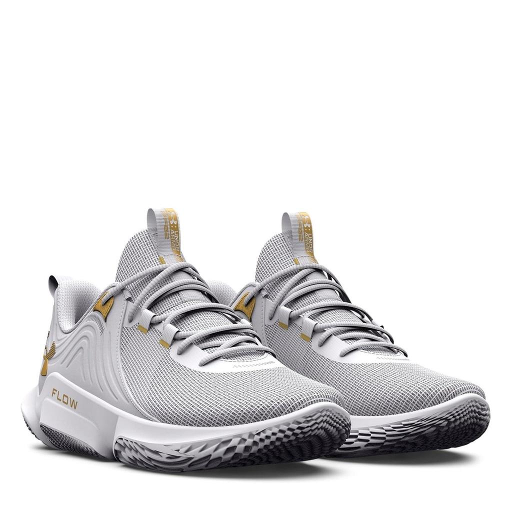 UA FLOW FUTR X 2White White Metallic [Under Armor] Gold28.0