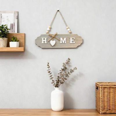 Decorative House Sign with Bow Knot Decor Letter Print Hanging Sign Versatile Door Welcome Sign Home Decoration