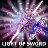 Double-Edged Lightsaber Sound Flash LED Light Type-C Charging Multi-color Fire Spin Sword Shine Cosplay Sword Toy Party Gifts