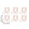 Music Note Shape Paper Clips Rose Gold Electroplating Metal Small Paper Clips Decorative Rustproof Cute Paper Clips