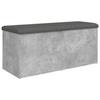 VidaXL Banc de Rangement, Coffre de Rangement avec Coussin, Organisateur de Vêtements Jouets Couloir Salon, Moderne, Gris 835057