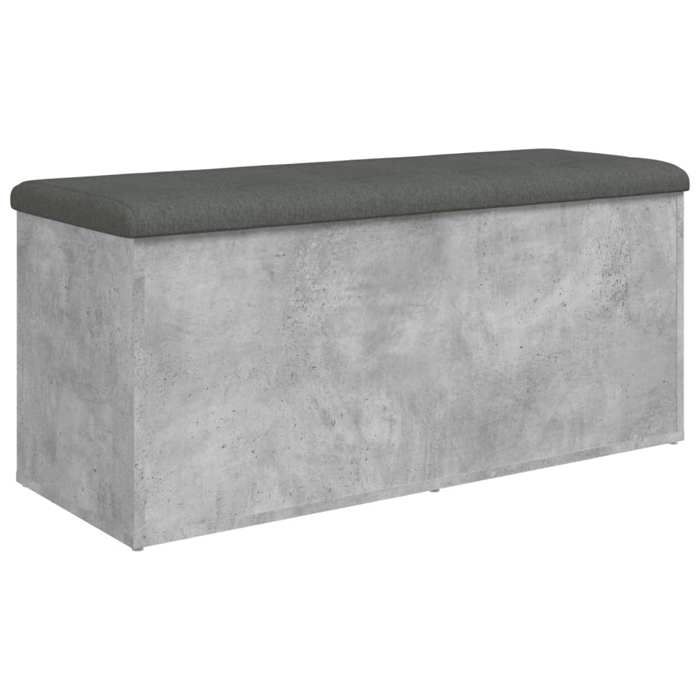 VidaXL Banc de Rangement, Coffre de Rangement avec Coussin, Organisateur de Vêtements Jouets Couloir Salon, Moderne, Gris 835057