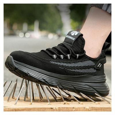 Scarpe antinfortunistiche da lavoro casual da uomo traspiranti con puntale in acciaio, rete d'aria estiva, stivali di sicurezza da lavoro, suola in EVA, calzature da lavoro, proteggere