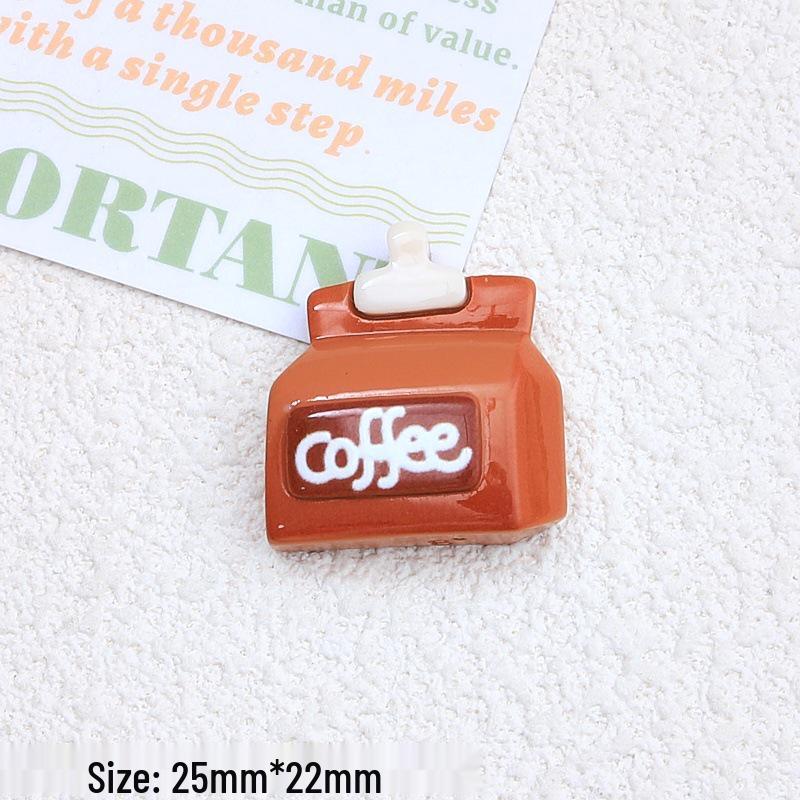 Cartoon Coffee Series DIY Resin Accessories Kit: Phone Case, Hair Clip, Jewelry Craft Supplies
