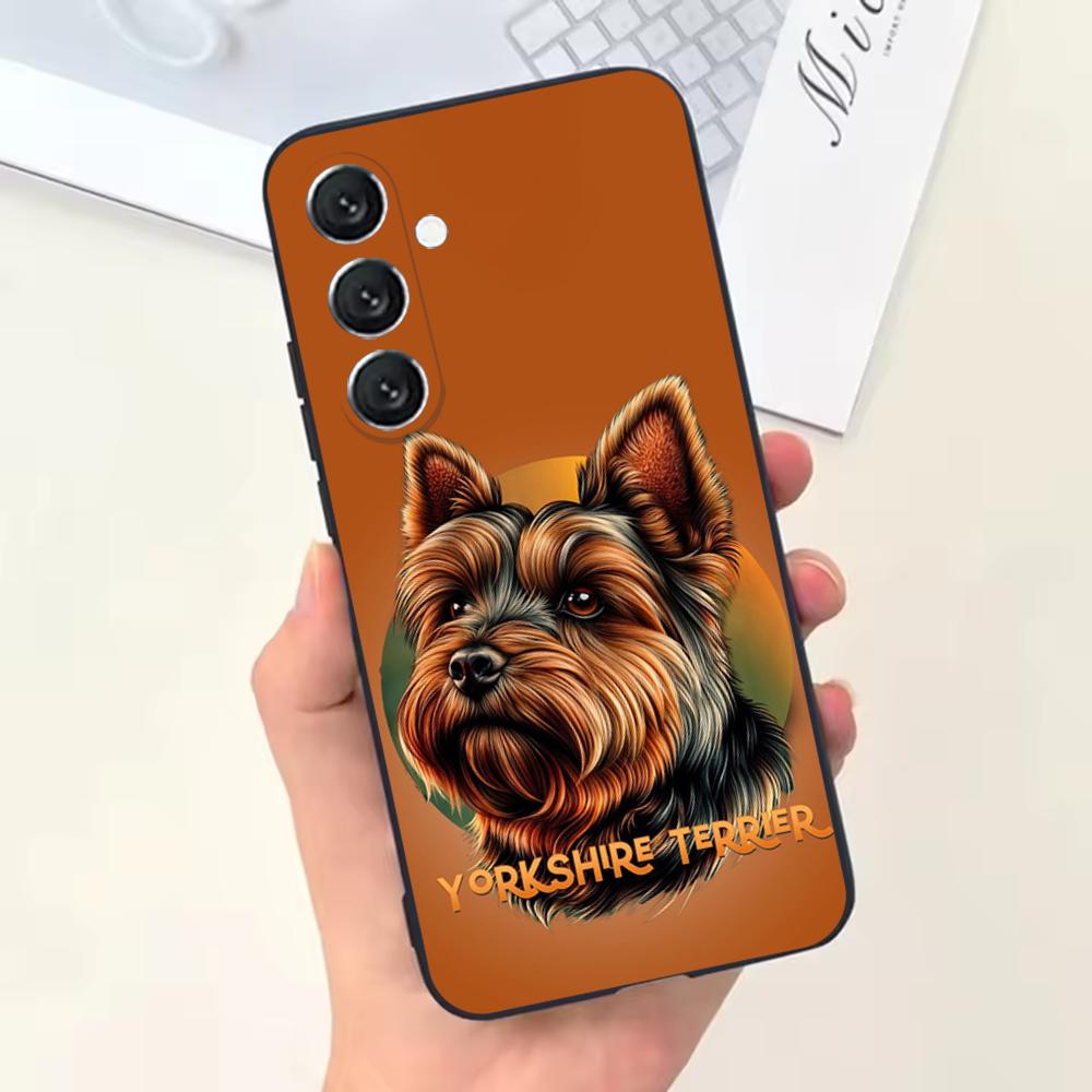 Yorkshire Terrier Dog Phone Case For Samsung Galaxy A13,A21s,A22,A31,A32,A52,A53,A71,A80,Soft Black Shell