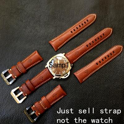 26mm Persönlichkeit Braun Schnitzereien Weiches Echtleder Armband Ersatz für PAM LUMINOR 1940 1950 Uhrenarmband