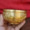 Brass Auspicious Pure Copper Dragon and Phoenix Treasure Bowl Ornament Office Home Desktop Creative Deco