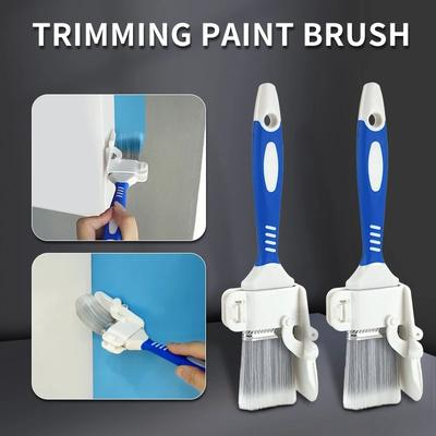 Juego de Pinceles para Pintar Bordes Multiusos de 1/2 Piezas, Pincel de Pintura Manual sin Batería, Herramienta de Pintor de Corte Limpio de Plástico de Mano