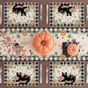 XCHI Fall Black Cat Pumpkin Plaid Placemats Set of 4 Table Mats for Party Home Kitchen Dining Table Decorations 12x18 Inch
