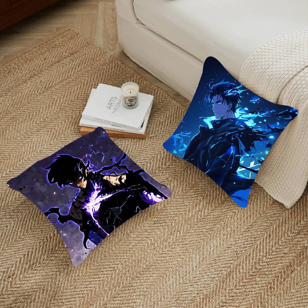 Anime S-Solo-Leveling Cushion Cover Pillow Cover Decor Pillowcase Printed Cushion Case For Couch