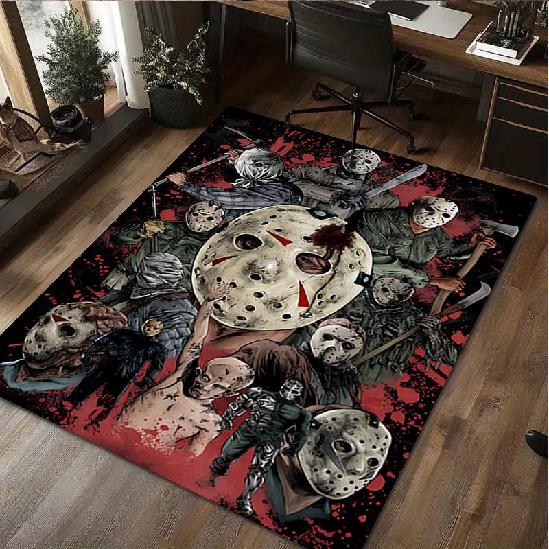 1Pc Jason Print Rug - Home Decoration Carpet For Living Room Bedroom Flooring Computer Chair Area Rug