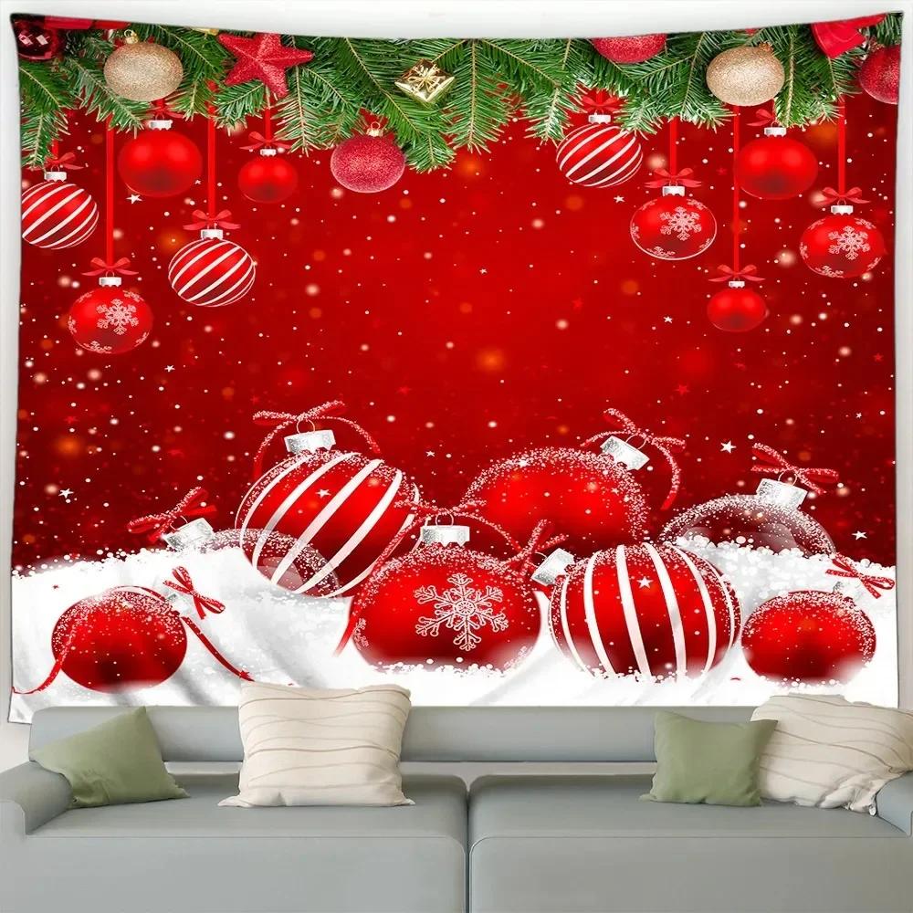 Christmas Sleigh Santa Claus Tapestry Bedroom Living Room Home Christmas Decoration