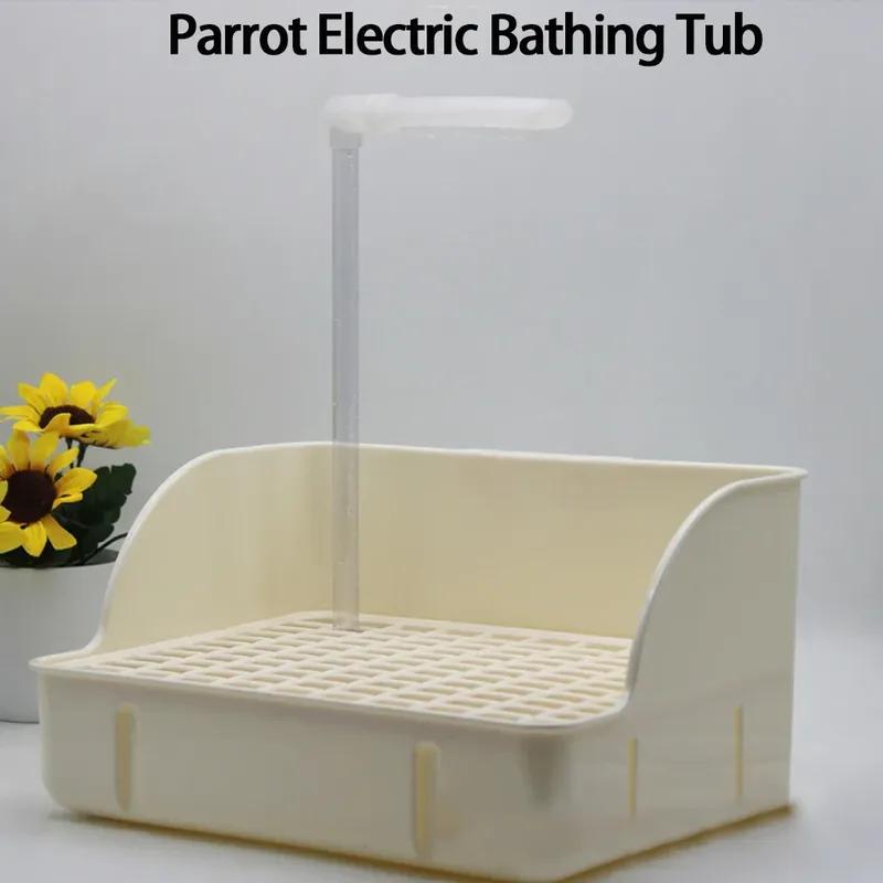 Parrot Bath Tub Bird Automatic Bathtub With Multiple Faucets Automatic Shower Bathtub For Small Medium Parakeet Cleaning Bath