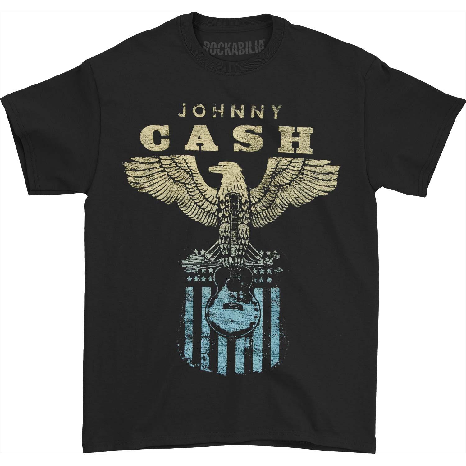 Men s Johnny Cash JC Eagle T-shirt Medium Black S