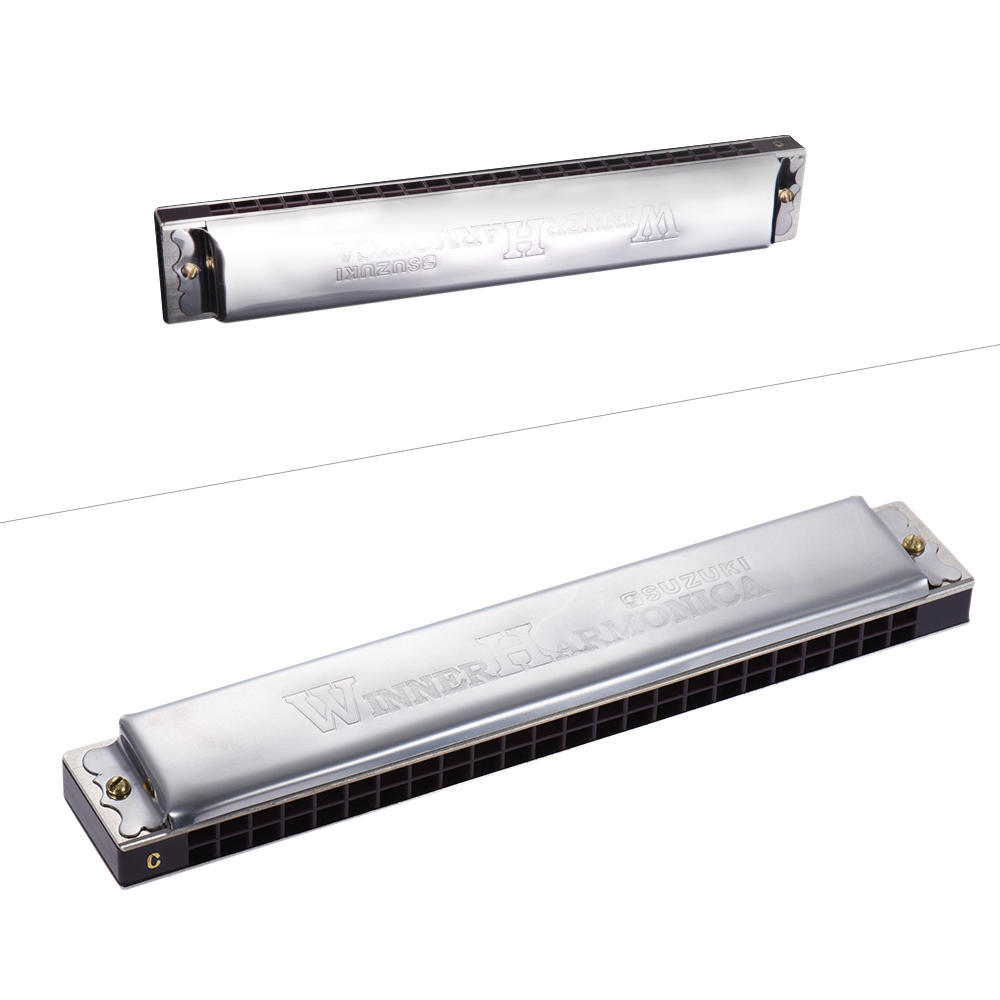 Suzuki W-24 24jamková harmonika Tremolo Key of C with Box Musical Instrument pro začátečníky