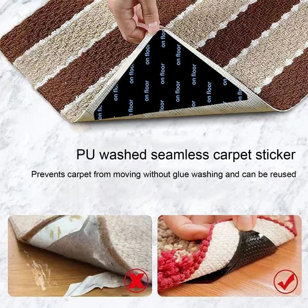 Easy-install Rug Sticker Anti-slip Carpet Sticker 8 Pcs Anti-slip Rug Gripper Pads Double-sided Carpet Tape for Hardwood