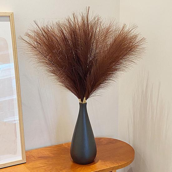10Pcs Artificial Pampas Grass Decoration Realistic Fluffy Tall Fake Dried Grass Home Office Wedding Party Table Centerpiece Boho Decor