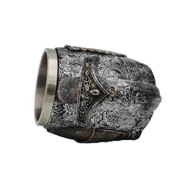 Cana 3D Craniu din Oțel Inoxidabil - Cană Creativă Cadou cu Cap de Fantomă din Rășină pentru Halloween