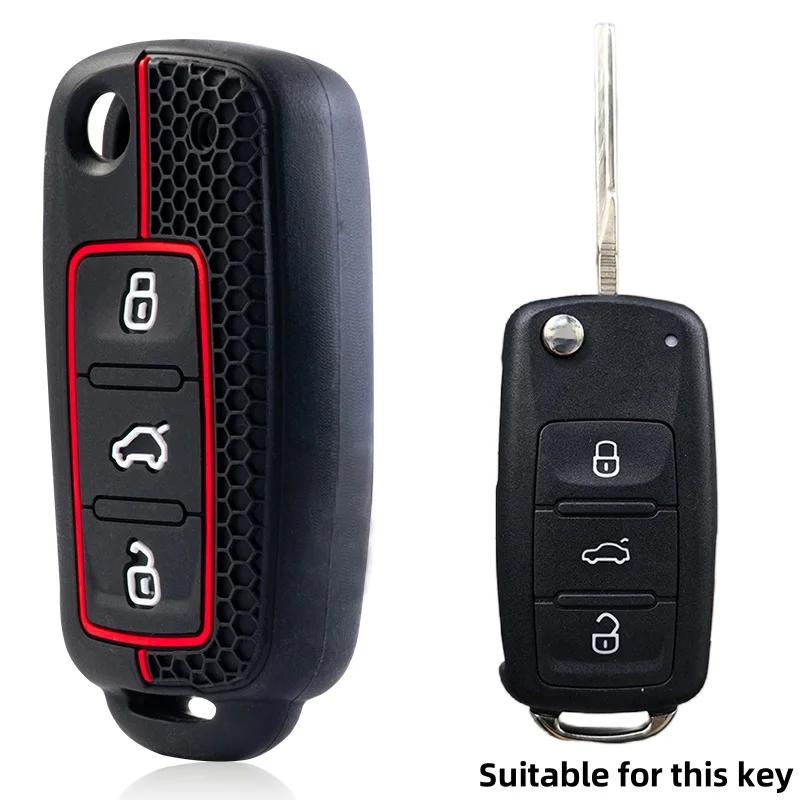 

HOT Car Remote Key Case Cover For Volkswagen VW Polo Golf Passat Tiguan Beetle Caddy T5 Up Eos Skoda Octavia Seat Leon Altea чорний