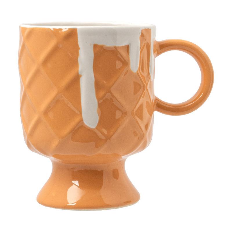 High Value Ice Cream Mug Girls Ceramic Cup Creative Goblet Household Water Cup Breakfast Cup Coffee Cup