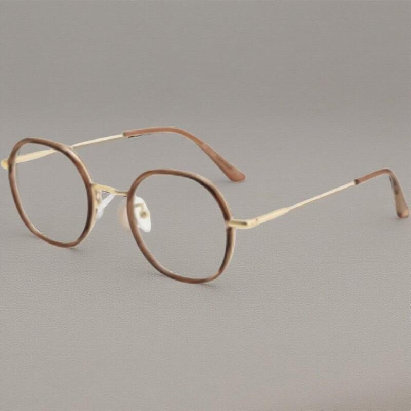 Unisex Vintage Thick Frame Round Fashion Glasses Matte Black-Matte Black