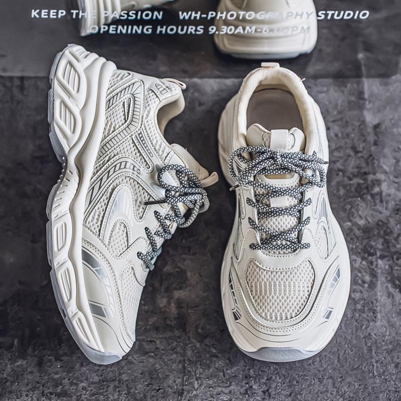 New Fashion Men 's Four Seasons Comfortable Thick Sole Shoes Students Boys GirlsTrending Soft Sole Breathable Casual Running Sneakers