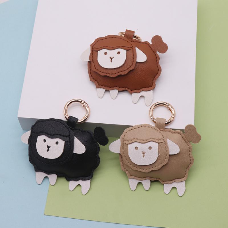 Cute Cartoon White Sheep Keychain Soft Pendant 1Pcs Fashion Key Charm for Women Backpack Daily Accessory