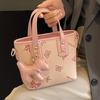 IELGY Embossed Butterfly Portable Tote Bag Korean Version Fashion One-Shoulder Messenger Bag Bucket