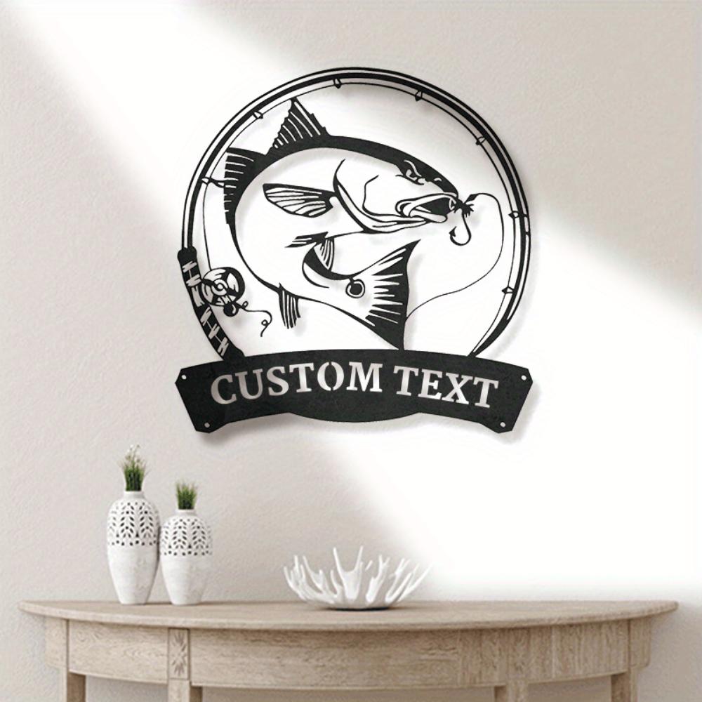 Unique Red Drum Fish Metal Wall Art Sturdy Outdoor Fishing Gift