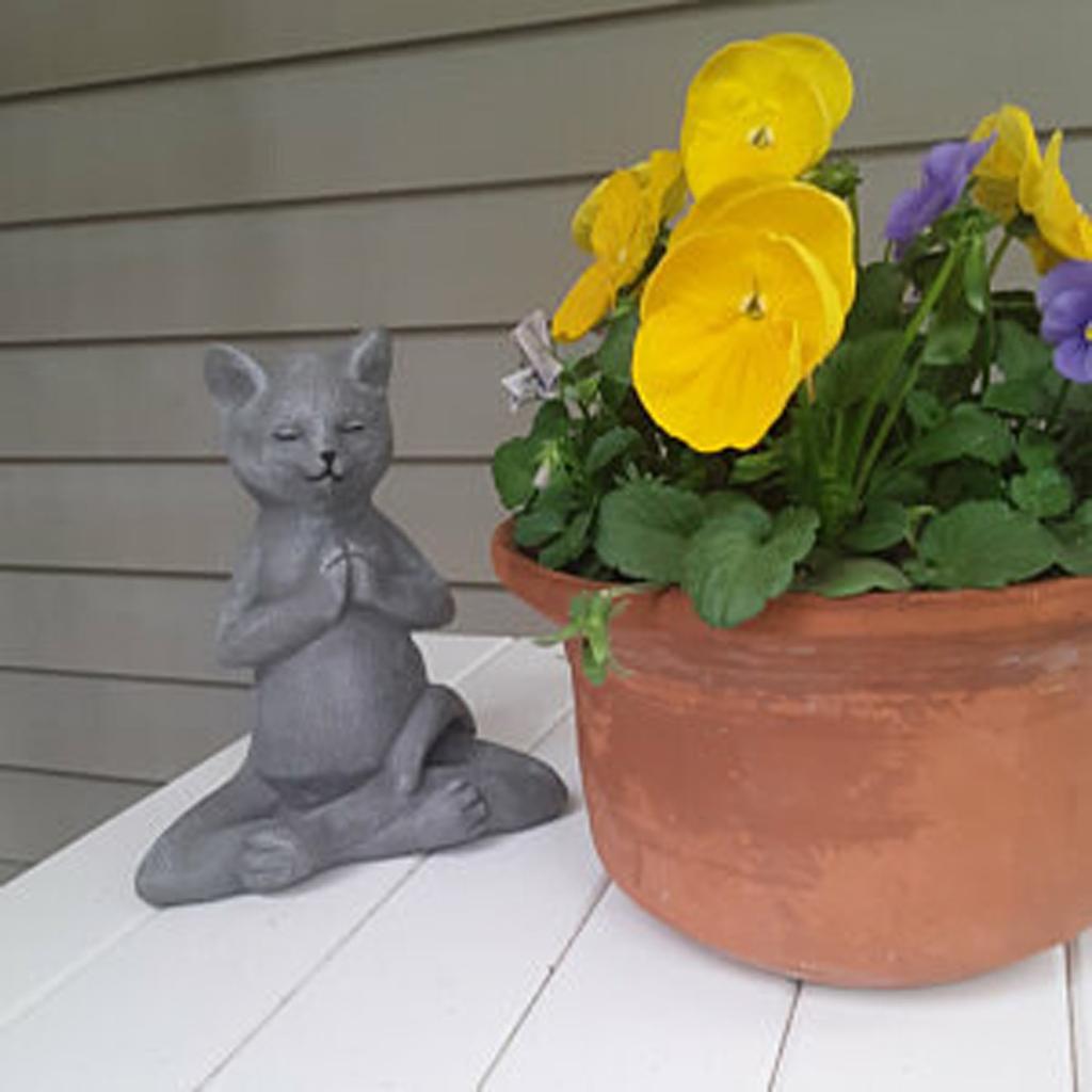 Buy Cat Buddha Meditation Cat Statue Garden Outdoor Sculpture