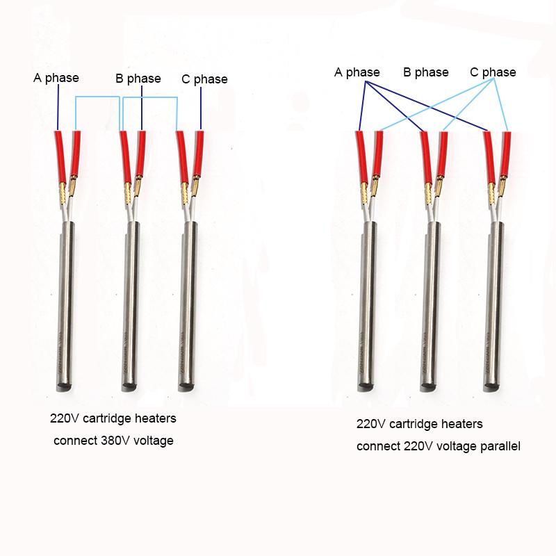 LUJINXUN Single Head Heating Pipe 14mm* 80mm 14*90mm 14*95mm Cartridge Heater 300W-330W 110V/220V 201SS for Molding Machine 5pcs