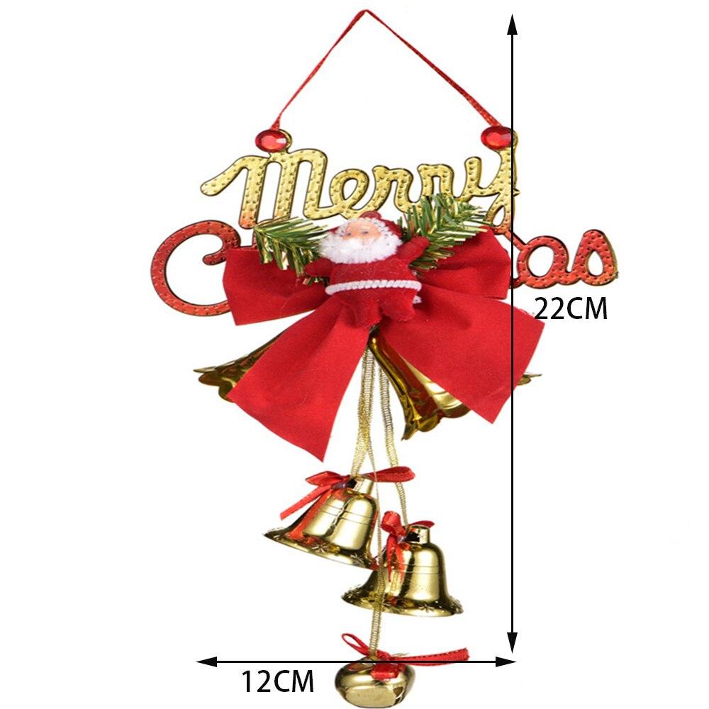

1 шт. Рождественский бант двойной колокольчик орнамент Рождественская елка дверь подвесное украшение кулон adornos de navidad рождественские украшения