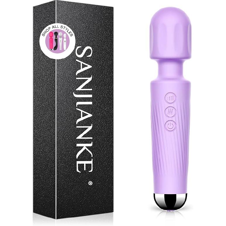 Vibrator Wand,Adult Sex toy Wand, G Spot Dildo, Clit Vibrator, Sex Vibrators,Clitoris Stimulation,with 8 Speeds & 20 Patterns, Quiet,Fully Waterproof