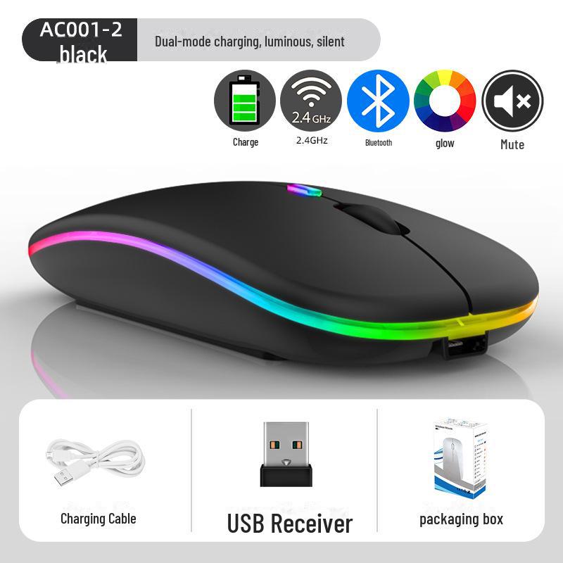 Ultra-Thin Portable Luminous Bluetooth Wireless Mouse