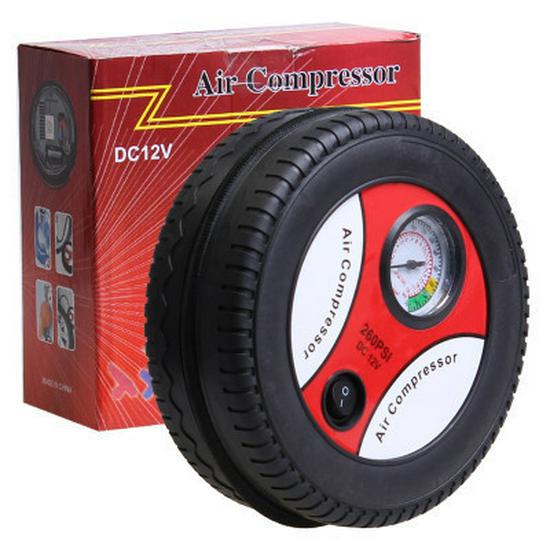 12V Electric Car Tire Inflator: Multifunctional Portable Air Pressure Pump Red Inflator Pump