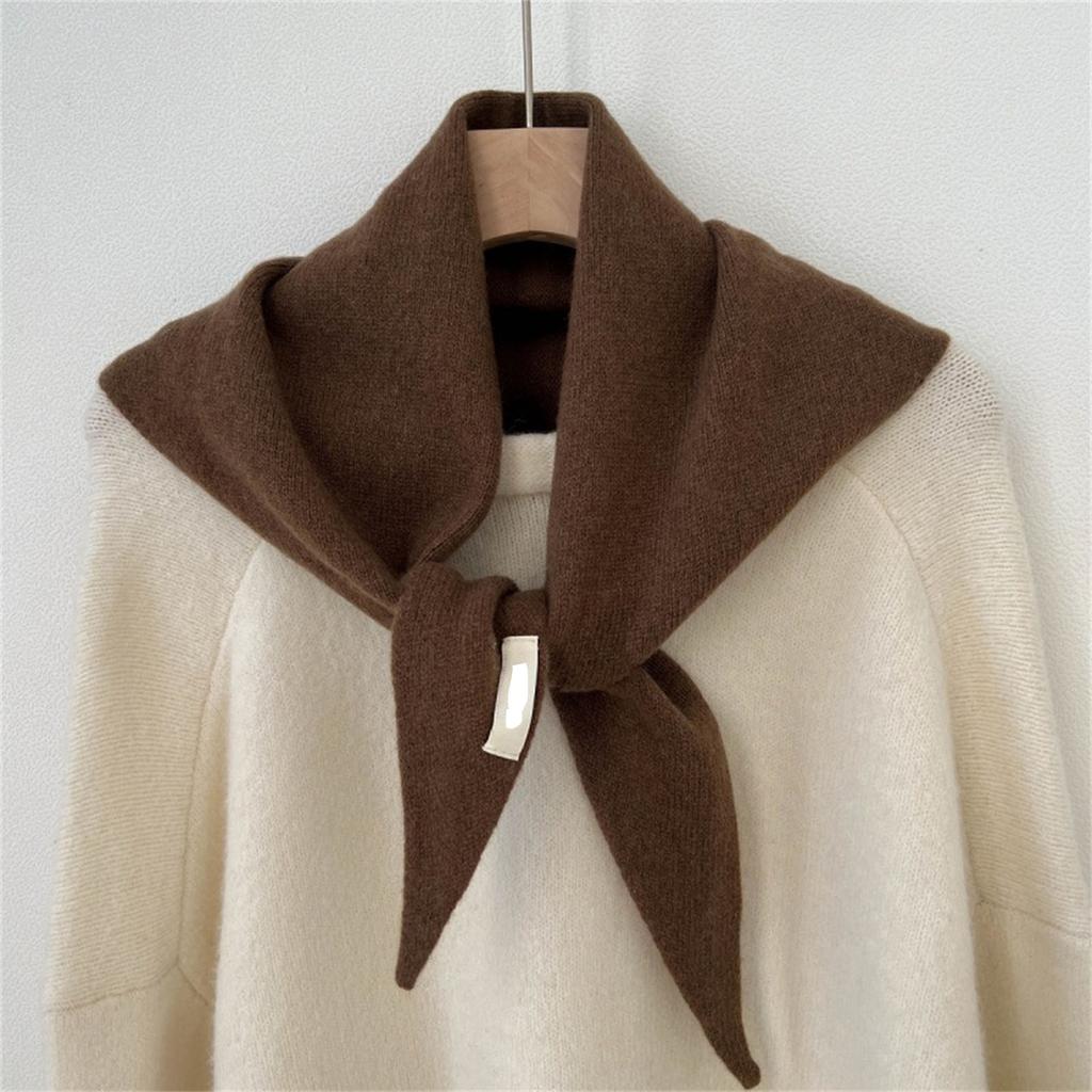 Knitted Triangular Scarf For Women,Shawl Head Scarf, Lightweight Soft Warm Neck Warmer For Women