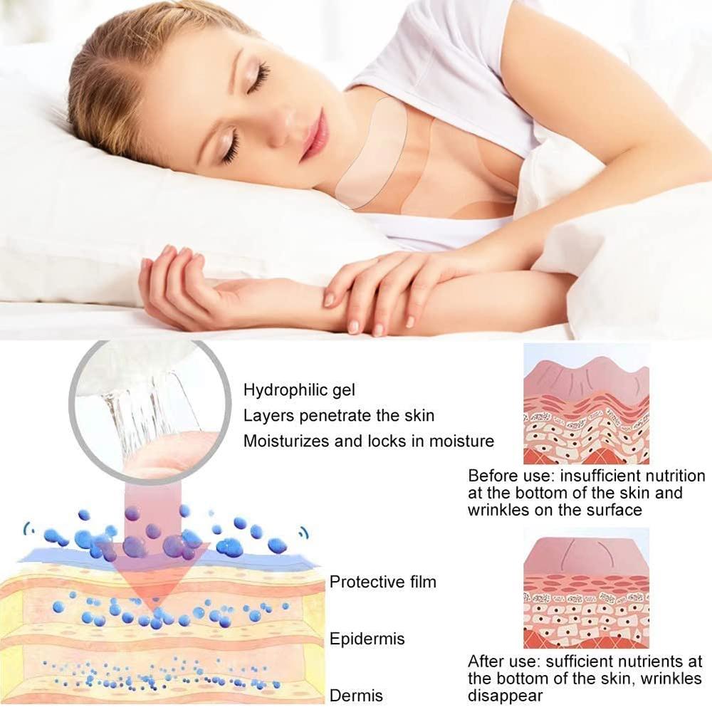 4 pcs Reusable and Washable Chest Wrinkle Pads and Neck Wrinkle Patches