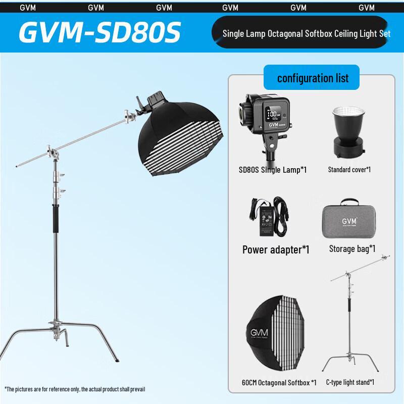 GVM SD80S RGB Bi-Color Portable LED Video Fill Light