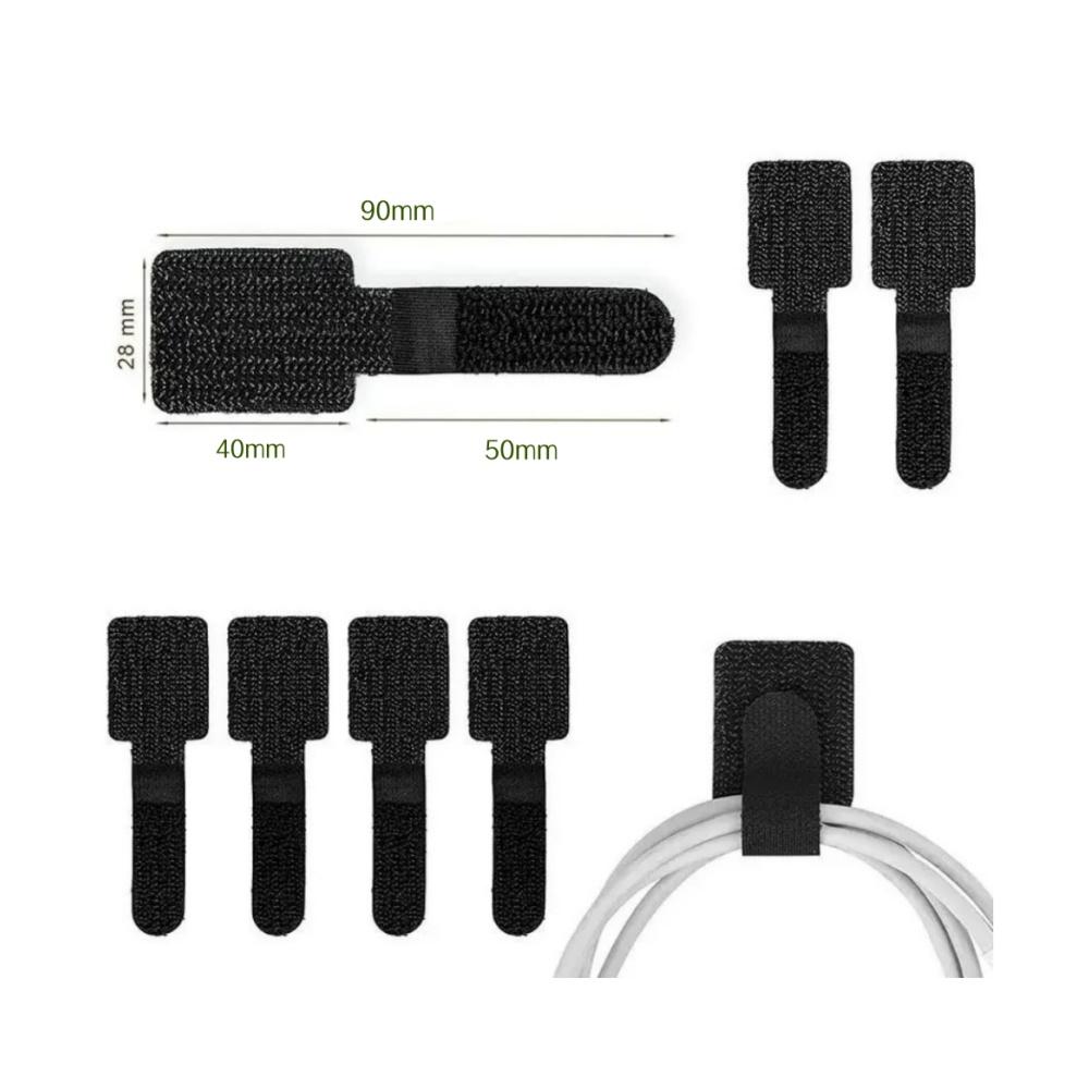 Reusable Self Adhesive Cable Ties Desk Management Adjustable Cord Organizer Straps Wire Holder Organizer Straps Desk Management