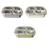 Stainless Steel Lunch Box Eco-Friendly Non-Toxic Divided Tray 25oz Capacity Metal Bento Box Snacks